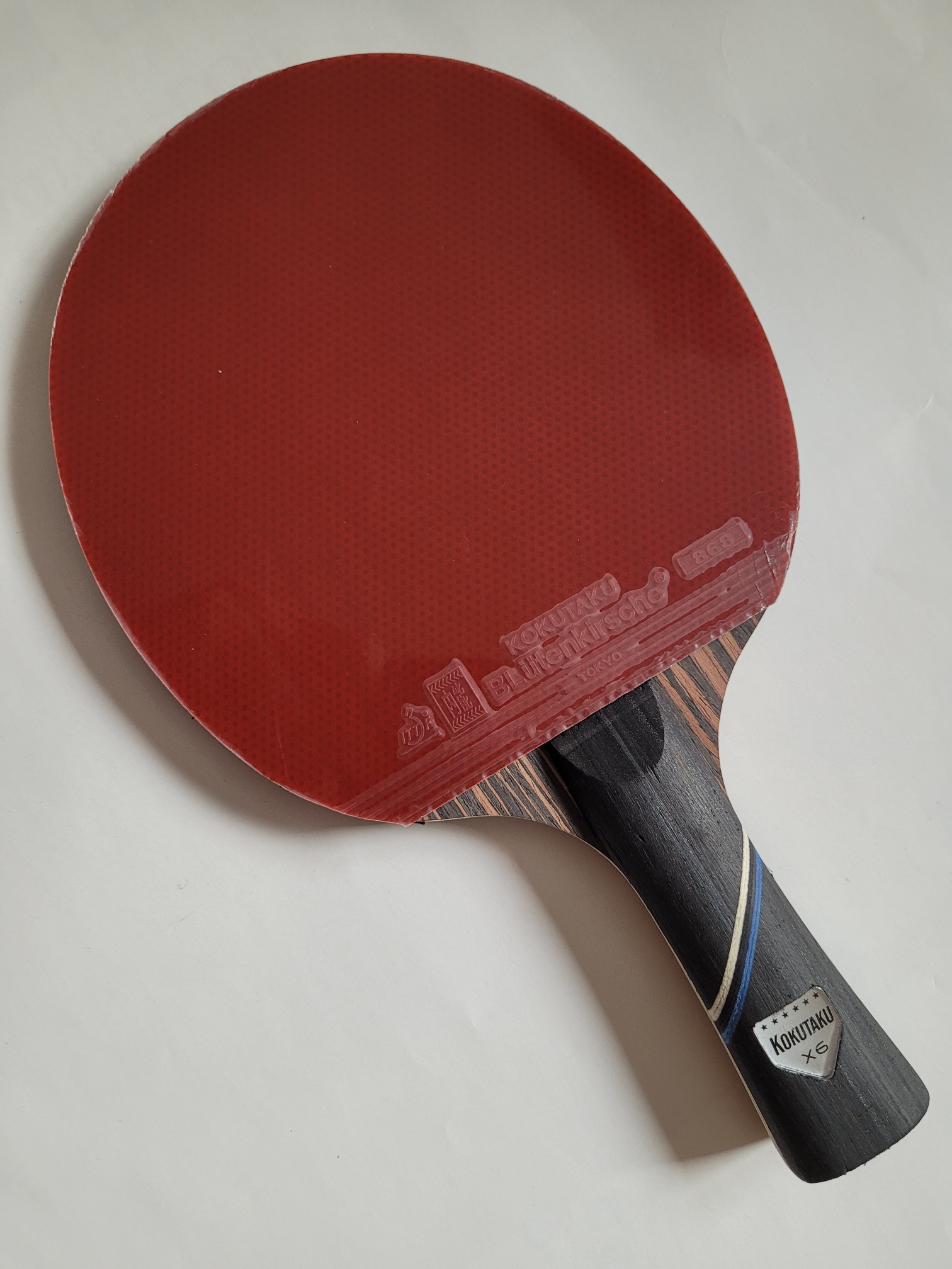 Kokutaku Schläger X6 Carbon konkav + Hülle