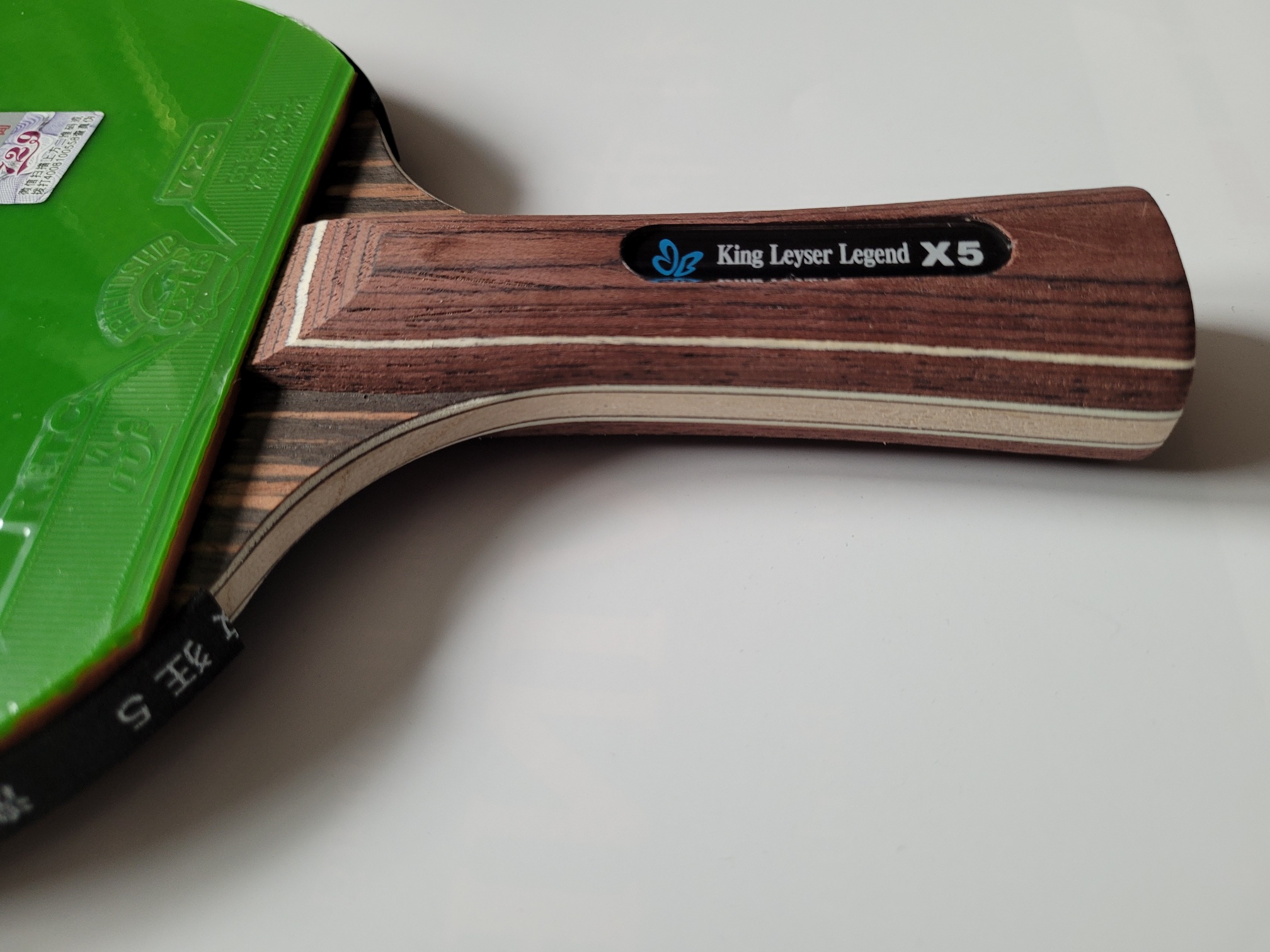 Tischtennisschläger King Leyser Legend X5 Carbon Jikuang Friendship 729 + Hülle – Bild 8
