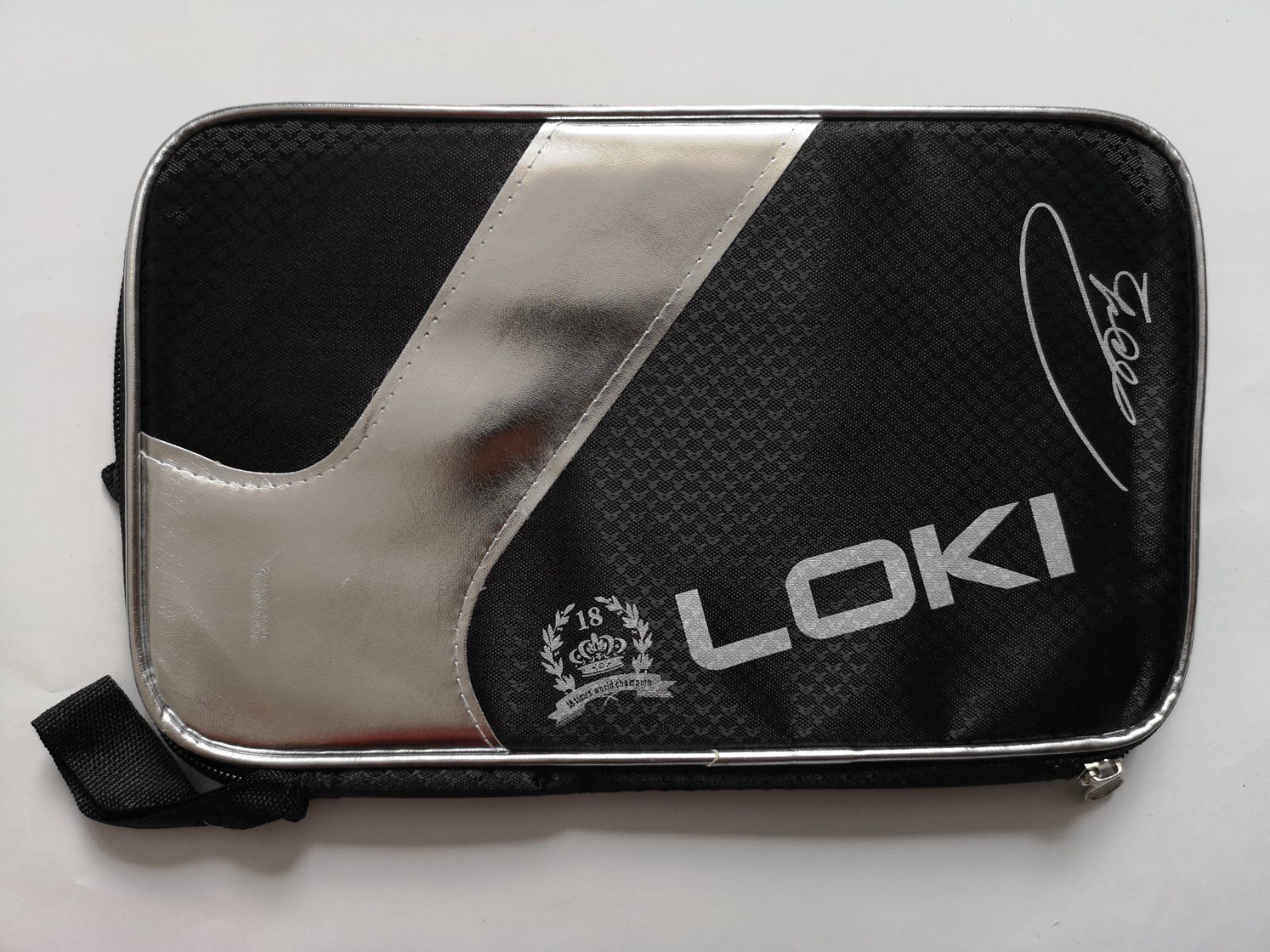 Loki Einzelhülle Schwarz-Silber rechteckig