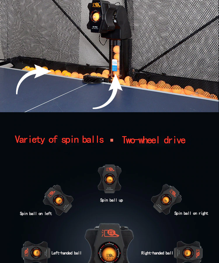 Tischtennis Ballroboter Huipang S8 Pro Ballmaschine – Bild 4
