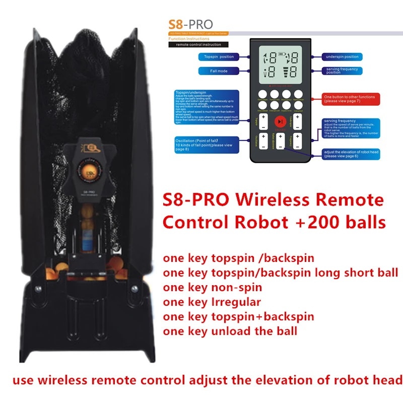 Tischtennis Ballroboter Huipang S8 Pro Ballmaschine – Bild 5