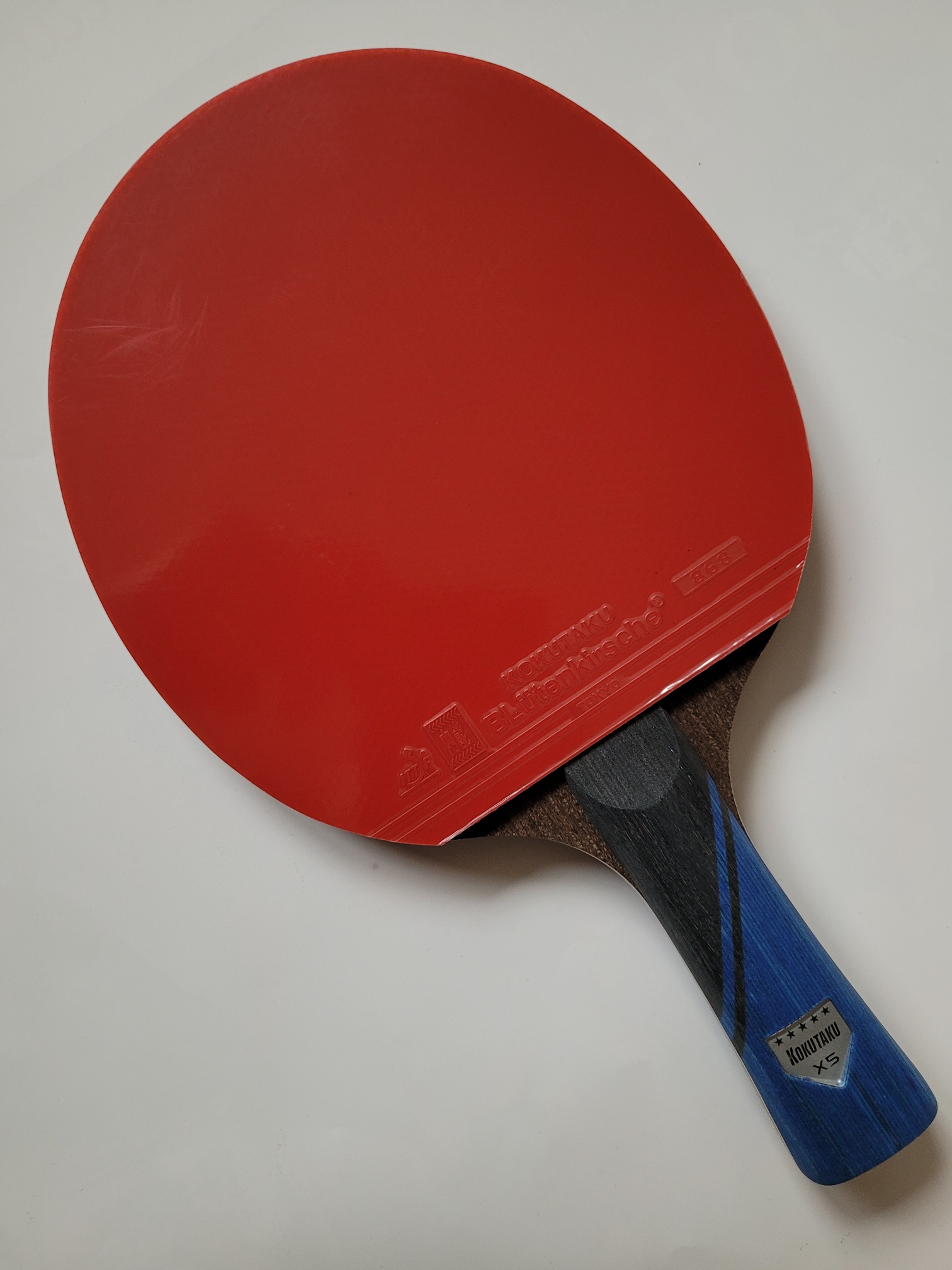 Kokutaku Schläger X5 Carbon konkav + Hülle